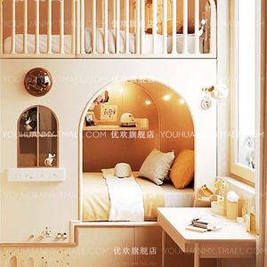 Lit superposé pour enfants de style bois naturel simple et moderne, lit double pour jumelles, <span class=keywords><strong>deux</strong></span> <span class=keywords><strong>niveaux</strong></span>, <span class=keywords><strong>escalier</strong></span>, adapté aux petits espaces, bois massif - Product Image 2