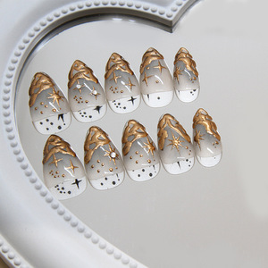 <span class=keywords><strong>Faux</strong></span> <span class=keywords><strong>ongles</strong></span> à presser en gros pour femmes avec adhésif puissant, longue durée, réutilisables pour kit de <span class=keywords><strong>manucure</strong></span> DIY avec colle Z926 - Product Image 3