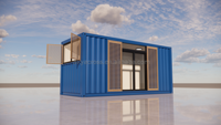 Bureaux de conteneurs modernes préfabriqués de 20 pieds/salles d'exposition de conteneurs cabines mobiles modulaires de présentation