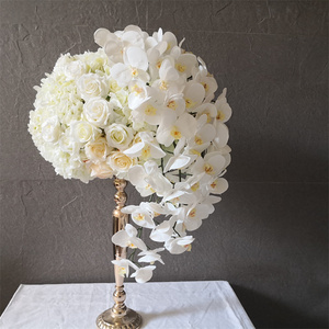 IFG Offre Spéciale 60cm boule de <span class=keywords><strong>fleurs</strong></span> artificielles rouges suspendues en soie pour décoration de mariage - Product Image 5