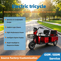 Tricycle Électrique à 3 Roues pour Passagers, Cadre en Acier, 3 Vitesses, Moteur Arrière, Fournisseur OEM/ODM pour l'Exportation Transfrontalière AFTFA