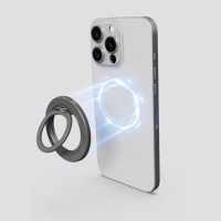 Support pliable magnétique rotatif à 360° en alliage d'aluminium FGX CX-2, support pour doigt, antichoc, couleur unie, support pour téléphone/tablette