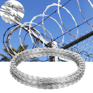 Alambre de púas de seguridad para fronteras al por mayor, protección de fronteras, alambre de aeroportuario galvanizado <span class=keywords><strong>BTO</strong></span> 22 CBT 60, alambre de concertina tipo rasuradora - Product Image 3