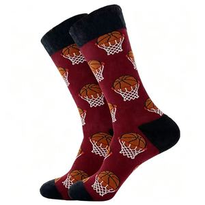 Calcetines Largos <span class=keywords><strong>de</strong></span> Algodón con Estampado Vibrante para Hombre, para Baloncesto, Béisbol, Bádminton, Golf, Novedad en Calzado Deportivo, Venta al Por Mayor - Product Image 4