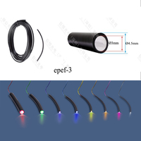Câble à fibres optiques souple à extrémité lumineuse avec gaine en PVC noir de 4 mm/4,5 mm, 100 m/rouleau, pour équipement d'effet ciel étoilé de piscine, guide de lumière
