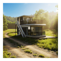 Villas préfabriquées de luxe, maison à deux étages, mini-hôtels, maisons préfabriquées 2 chambres
