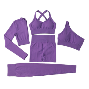 Custom Women's <b>Plus</b> <b>Size</b> Yoga <b>Leggings</b> Set Breathable Solid Pattern High Quality 2-Piece Active Wear Spandex/Polyester Water - Product Image 1