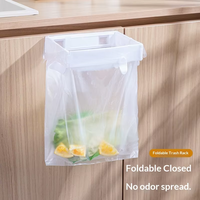 MIXWARES Support pliable pour sacs poubelles, distributeur de sacs en plastique pour rangement de cuisine et salle de bain