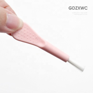 Mini brosse manuelle multifonctionnelle rose pour le nettoyage des ports de téléphone, brosse à poils en nylon pour les trous, nouvelles idées de produits ménagers 2023 - Product Image 1