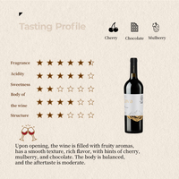 FEI TSWEI Lava Joyous Ruby Red Cabernet Merlot Vin Rouge Sec 2021 750ml Vieilli en fût de chêne 14,5% d'alcool pour les fêtes de famille