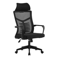 Chaises de bureau de soutien de taille de personnel de directeur de tissu de maille respirable de prix bon marché avec la fonction d'ascenseur de pivot d'appui-tête