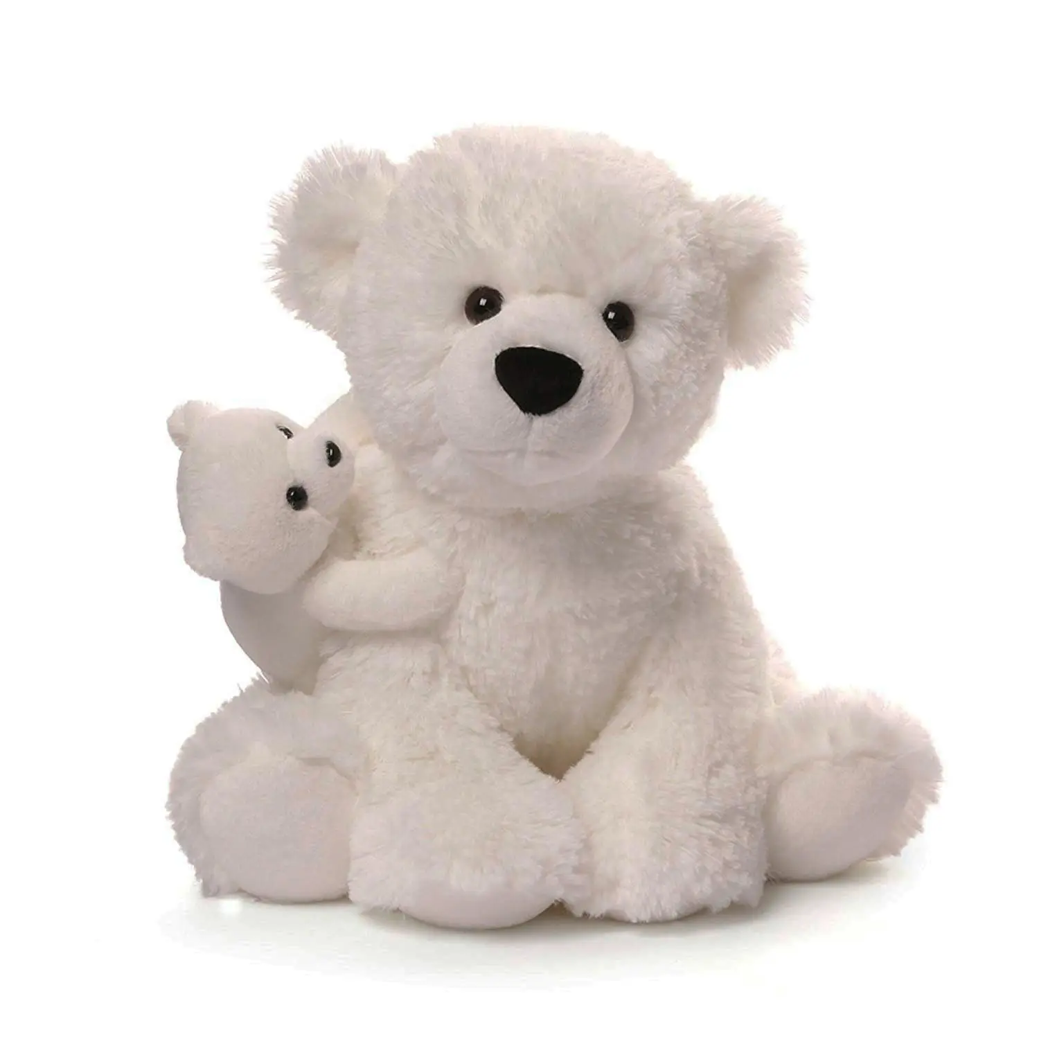 Oso polar de peluche blanco personalizado para niños, oso polar de peluche para mamá y niños