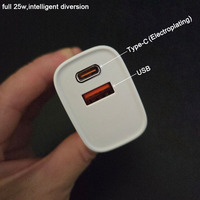 Chargeurs double port PD 25W, versions UE, avec protocoles complets, pour la charge simultanée de 2 appareils (Plug & Play)