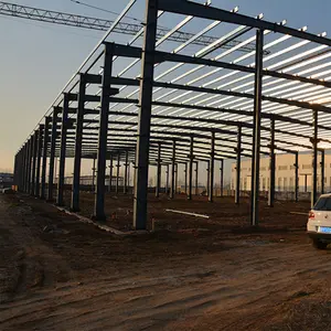 Chinesische Low Cost Fertighaus Günstige vorgefertigte Stahl konstruktion Lager Werkstatt Bau