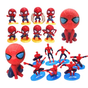 Hot Selling Meninos brinquedo 7 pcs/set aranha Dos Desenhos Animados aniversário bolo decoração dos desenhos animados Bolo topper Fornecedor