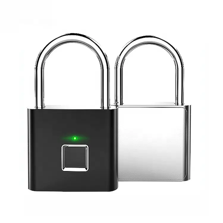 USB-Aufladung Schnell entsperren Smart Padlock Hochs icherheit Wasserdicht Smart Fingerprint Lock Haushalts vorhänge schloss Schwarz Farbe Angepasst