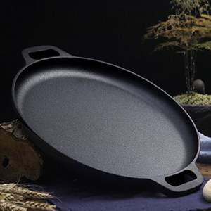 Sartén antiadherente para Pizza crepé, cocina, sartén <span class=keywords><strong>de</strong></span> <span class=keywords><strong>hierro</strong></span> <span class=keywords><strong>fundido</strong></span>, plancha, panqueque, sartén plana, tortilla - Product Image 3