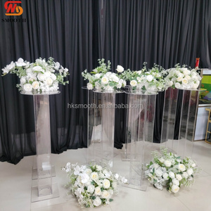 ขาตั้งดอกไม้อะคริลิคใส ดีไซน์ใหม่ สวยหรู ถอดประกอบได้ ใช้งานได้หลากหลาย เหมาะสำหรับงานแต่งงาน ฐานวางเค้ก ขนมหวาน - Product Image 5