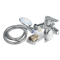 Robinet de douche thermostatique moderne ITALOMIX, corps en laiton poli argenté, monocommande, mitigeur d'eau trois voies pour lavabo, à fixer au mur
