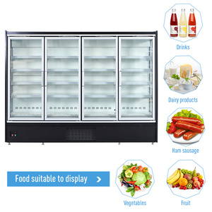 Congelador Comercial Vertical, Refrigerador de Bebidas con 4 Puertas de Vidrio - Product Image 5
