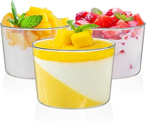 250ml High Borosilicate <strong>Glass</strong> Dessert Cups Heat Resistant <strong>Glass</strong> Pudding Cups Microwave Safe <strong>Glass</strong> <strong>Ramekins</strong> for Baking - Product Image 2
