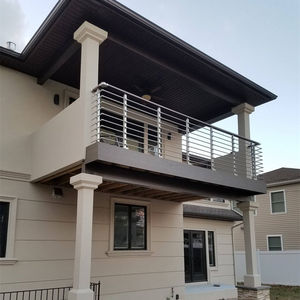 Balustrade moderne en acier inoxydable pour les marches de villa, kit de garde-corps d'escalier en acier - Product Image 6