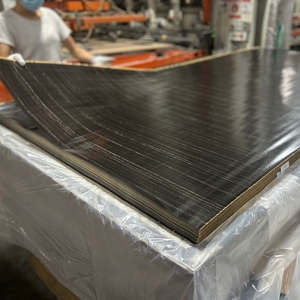 18mm高光沢チーク材メラミン<span class=keywords><strong>MDF</strong></span>ボードE1ホルムアルデヒド発光複合床材と外壁パネル用 - Product Image 3