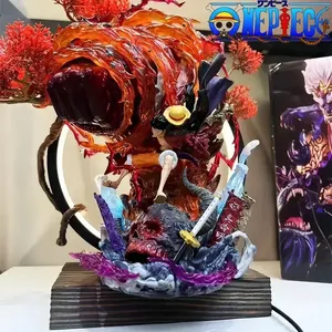 Mô hình nhân vật Luffy <span class=keywords><strong>One</strong></span> Piece GK Anime có đèn LED, đồ chơi Gear 3, tượng PVC <span class=keywords><strong>Red</strong></span> Roc, đồ trang trí, quà tặng sinh nhật - Product Image 5