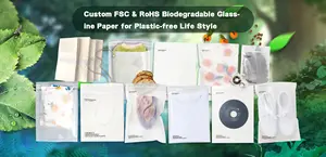 कस्टम क्राफ्ट पैकेजिंग Glassine खाद्य की रक्षा लपेटकर के लिए लच्छेदार कागज बैग शॉपिंग बैग बैग