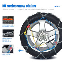 Chaînes à neige pour pneus de voiture en acier allié Huanan KU, type diamant, vitesse maximale de 40 km/h pour une élimination efficace de la neige