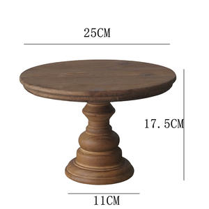 Soporte de pastel alto Retro americano, mesa de postre de madera, accesorios de boda, manualidades para decoración de pasteles japoneses, adornos - Product Image 6