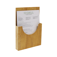 Support d'affichage de menu d'étagère de stockage de courrier fixé au mur en bois