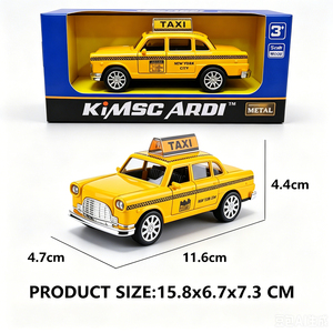 Modèle réduit de taxi jaune classique de <span class=keywords><strong>New</strong></span> <span class=keywords><strong>York</strong></span> à l'échelle 1:36 avec logo personnalisé, en alliage moulé sous pression, rétro, pour collectionneurs adultes de 14 ans et plus, OEM - Product Image 5