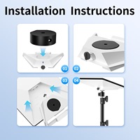 Vente en gros Mini4 Support en aluminium Chaîne étoile transfrontalière Pan/Tilt Adaptateur Support de téléphone Support Alliage Montage direct d'usine Stands