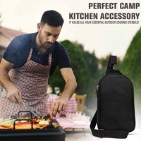 Ensemble d'ustensiles de cuisine de camping 14 pièces, organisateur de voyage, accessoires de gril, équipement compact portable pour sac à dos, barbecue, camping