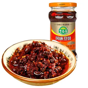 Vendita calda piatti per antipasti Lkk salsa di fagioli di peperoncino 8 Oz semi di soia con scalogno