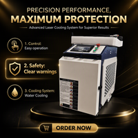 Machine de soudage au laser à fibre portative de 1500 W à refroidissement par eau pour un fonctionnement continu
