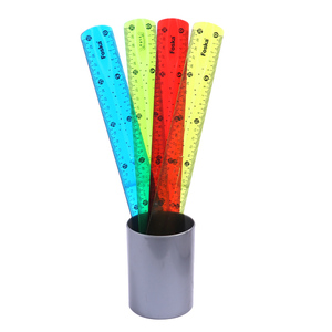 Foska màu vàng màu xanh lá cây màu đỏ màu xanh nhiều màu sắc 8inch/20cm và 12inch/30cm nhựa rõ ràng linh hoạt Cai Trị với quy mô cm - Product Image 5