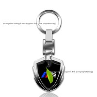 Porte-clés créatif en résine fibre de carbone avec logo de voiture, pendentif boucle H et boucle articulée pour modification automobile OLIVER Fitment