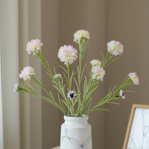 Fleur artificielle de <span class=keywords><strong>bleuet</strong></span> à 3 têtes, fausse fleur de bouton d'œillet - Product Image 1