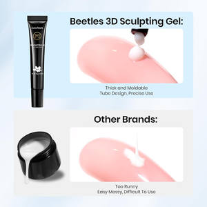 3d Gel Nail Art <span class=keywords><strong>Halloween</strong></span> White No Wipe Nail Polish 3D Rhinestone Building Multi-Function Drawing Gel for DIY Manicure Designs - Product Image 5