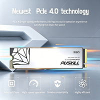 PUSKILL M.2 NVMe PCIe 4.0 SSD 1TB Silver Diamond Internal Solid State Drive untuk Desktop Gaming Laptop