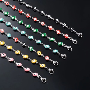 Bracelet en acier inoxydable de 6 mm de large avec chaîne œil turc, pour femme et fille, également utilisable comme bracelet de cheville, accessoires de bijoux d'été pour la main et le pied - Product Image 4