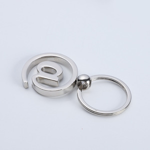 <b>Creative</b> Metal Keychain Stainless Steel At Symbol Pendant Car Accessory Promotional <b>Gift</b> Personalized Keyring - Product Image 4