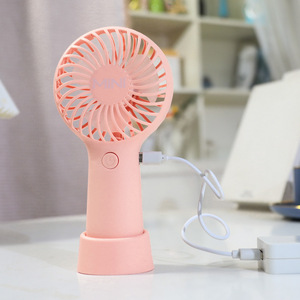 Mini Portable Handheld Fan Rechargeable <b>Battery</b> <b>Operated</b> With Stand For Outdoor Use Candy Color 5W DC Motor - Product Image 3
