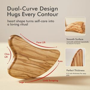 Outil de massage <span class=keywords><strong>Gua</strong></span> <span class=keywords><strong>Sha</strong></span> en bois personnalisé avec logo pour le visage et le corps, masseur liftant pour le visage, soulagement des points de pression, cadeau pour la relaxation et la réduction de la douleur - Product Image 2