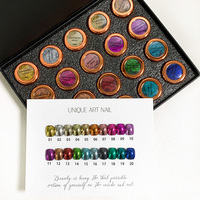 Poudre chromée pour nail art quotidien, or, argent, pigment miroir métallique, collection de 20 couleurs
