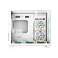 Boîtier de jeu Micro ATX personnalisé AntarcChill OEM, tour moyenne en verre trempé, trois côtés en verre trempé, boîtier PC ITX