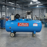 Compresseur d'air à piston lubrifié refroidi par air portable 3HP 10.6CFM 200L 8 bars à entraînement par courroie pour atelier et usage industriel