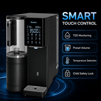 Purificateur d'eau RO électrique de comptoir Revesrc, distributeur d'eau chaude et froide enrichie en hydrogène avec écran tactile intelligent pour la maison et le bureau